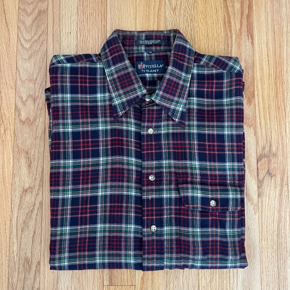 Vintage (XL) Men's "Viyella by Gant" Wool/Cotton blend long-sleeve shirt